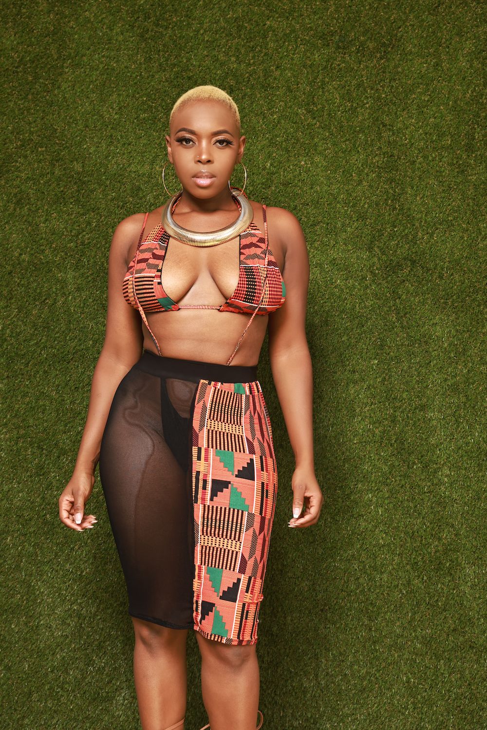 KENTE HOLLOW OUT SKIRT